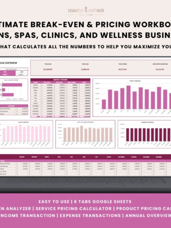 Complete Pricing & Profitability Workbook for Salons, Spas & Wellness Businesses